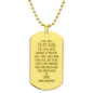 HeartScriptions - Engraved Dog Tag Necklace - Dad Not Another Man, Who Could Ever Take Your Place