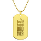 HeartScriptions - Engraved Dog Tag Necklace - The Best Buckin Dad