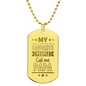 HeartScriptions - Engraved Dog Tag Necklace - My Favorite People Call Me Papa