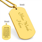 HeartScriptions - Engraved Dog Tag Necklace - To My Dad