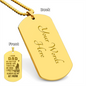 HeartScriptions - Engraved Dog Tag Necklace - Dad Always Be My #1 Man