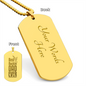 HeartScriptions - Engraved Dog Tag Necklace - The Best Buckin Dad
