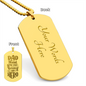 HeartScriptions - Engraved Dog Tag Necklace - Dad Thank You For Being My Hero