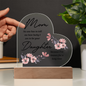 HeartWork - Acrylic Heart Plaque - Mom Lucky Daughter