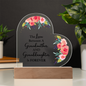 HeartWork - Acrylic Heart Plaque - Love Between Grandmother & Granddaughter