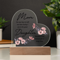 HeartWork - Acrylic Heart Plaque - Mom Lucky Daughter