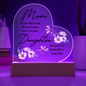 HeartWork - Acrylic Heart Plaque - Mom Lucky Daughter