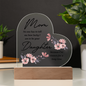 HeartWork - Acrylic Heart Plaque - Mom Lucky Daughter