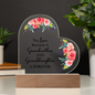 HeartWork - Acrylic Heart Plaque - Love Between Grandmother & Granddaughter