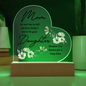 HeartWork - Acrylic Heart Plaque - Mom Lucky Daughter