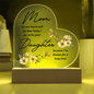 HeartWork - Acrylic Heart Plaque - Mom Lucky Daughter
