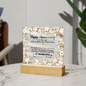 HeartWork - Acrylic Square Plaque - Happy Anniversary Floral