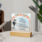 HeartWork - Acrylic Square Plaque - Wife Guiding Light Military