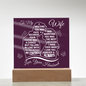 HeartWork - Acrylic Square Plaque - Wife Meeting Your Was Fate