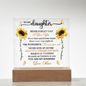 HeartWork - Acrylic Square Plaque - Daughter You Are My Sunshine