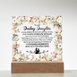 HeartWork - Acrylic Square Plaque - Daughter Wedding Day
