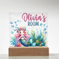 HeartWork - Acrylic Square Plaque - Mermaid Room (Personalized)