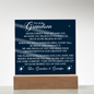 HeartWork - Acrylic Square Plaque - Grandson Never Forget