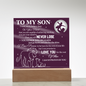 HeartWork - Acrylic Square Plaque - To My Son