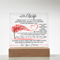 HeartWork - Acrylic Square Plaque - Wife Can't Live Without You