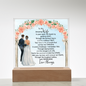 HeartWork - Acrylic Square Plaque - Wife Guiding Light Military