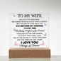 HeartWork - Acrylic Square Plaque - Wife Always & Forever