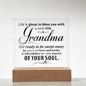 HeartWork - Acrylic Square Plaque - Grandma New Title