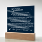 HeartWork - Acrylic Square Plaque - Grandson Never Forget