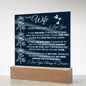 HeartWork - Acrylic Square Plaque - Wife Never Forget