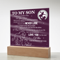 HeartWork - Acrylic Square Plaque - To My Son