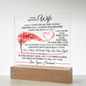 HeartWork - Acrylic Square Plaque - Wife Can't Live Without You