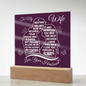 HeartWork - Acrylic Square Plaque - Wife Meeting Your Was Fate