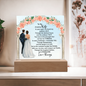 HeartWork - Acrylic Square Plaque - Wife Guiding Light Military