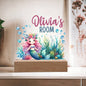 HeartWork - Acrylic Square Plaque - Mermaid Room (Personalized)