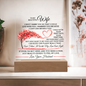 HeartWork - Acrylic Square Plaque - Wife Can't Live Without You
