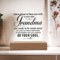 HeartWork - Acrylic Square Plaque - Grandma New Title