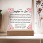 HeartWork - Acrylic Square Plaque - Daughter-In-Law Special Girl