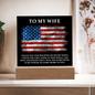 HeartWork - Acrylic Square Plaque - Wife Military