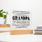 HeartWork - Acrylic Square Plaque - Grandpa Stolen By Tiny Hands