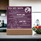 HeartWork - Acrylic Square Plaque - To My Son