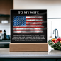 HeartWork - Acrylic Square Plaque - Wife Military