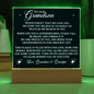 HeartWork - Acrylic Square Plaque - Grandson Never Forget