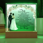 HeartWork - Acrylic Square Plaque - Wife Guiding Light Military