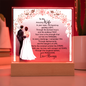HeartWork - Acrylic Square Plaque - Wife Guiding Light Military