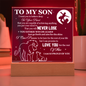 HeartWork - Acrylic Square Plaque - To My Son