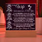 HeartWork - Acrylic Square Plaque - Wife Never Forget