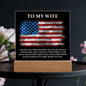 HeartWork - Acrylic Square Plaque - Wife Military
