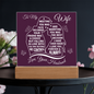 HeartWork - Acrylic Square Plaque - Wife Meeting Your Was Fate