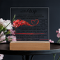 HeartWork - Acrylic Square Plaque - Wife Can't Live Without You