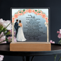 HeartWork - Acrylic Square Plaque - Wife Guiding Light Military